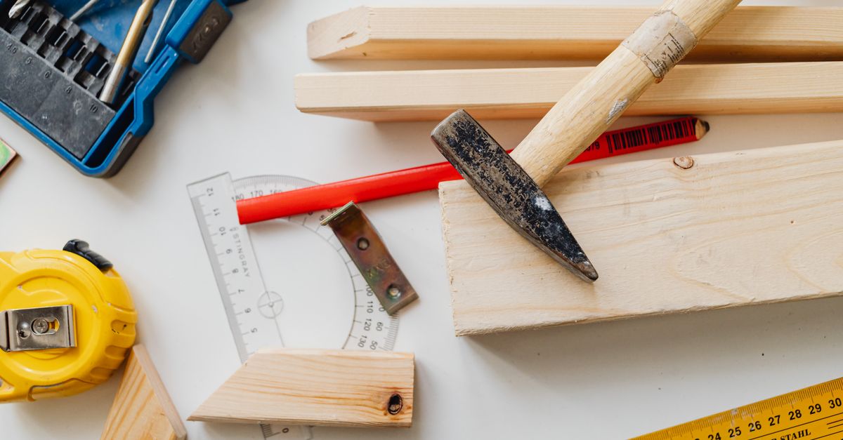 Collection of woodworking tools for carpentry projects.